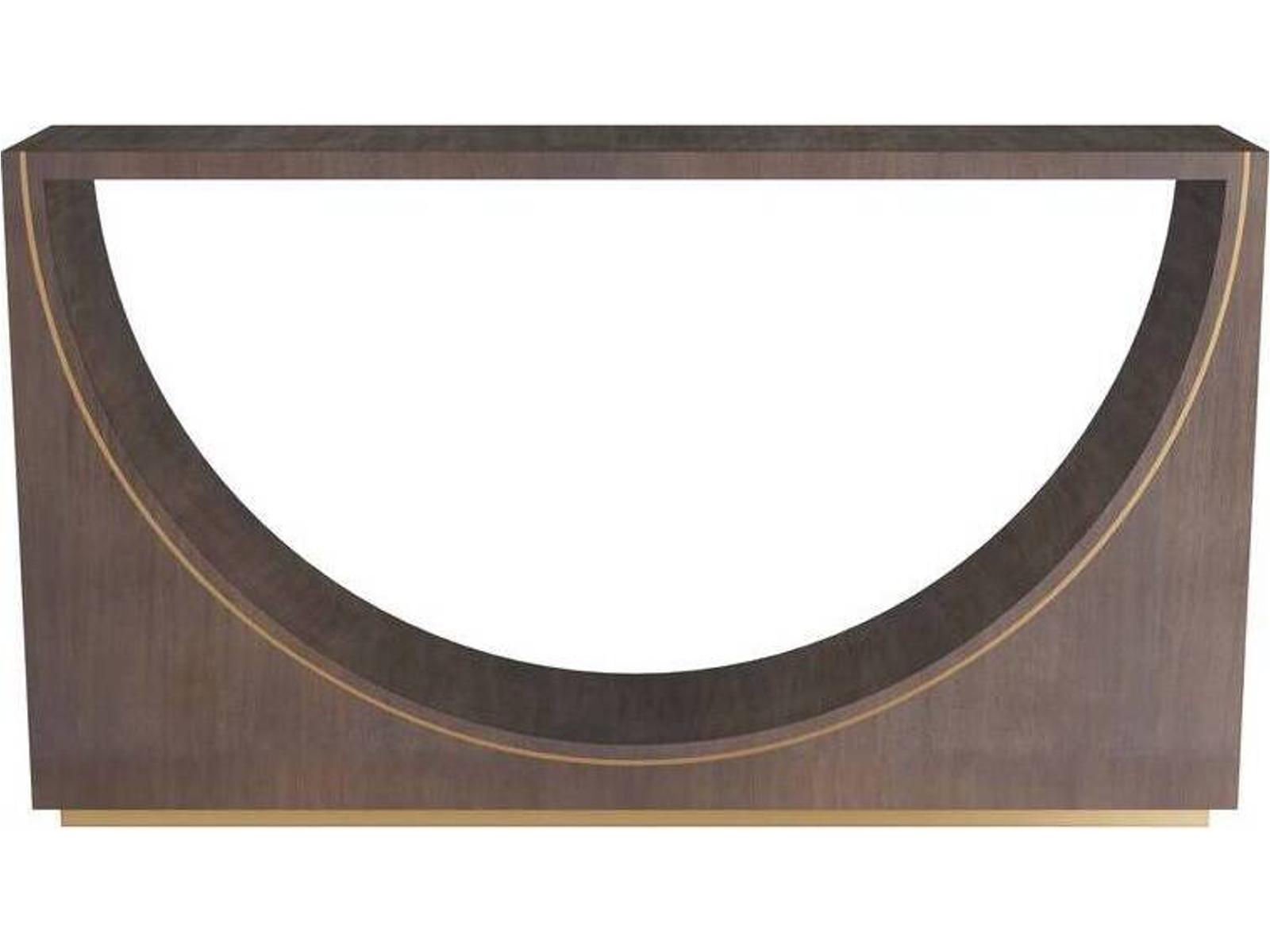 Arteriors Tatton Console Table in Umber Oak Veneer and Antique Brass
