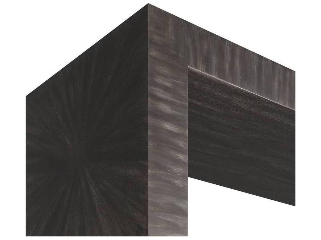 Andreas Console Table Dark Gray Straw Marquetry
