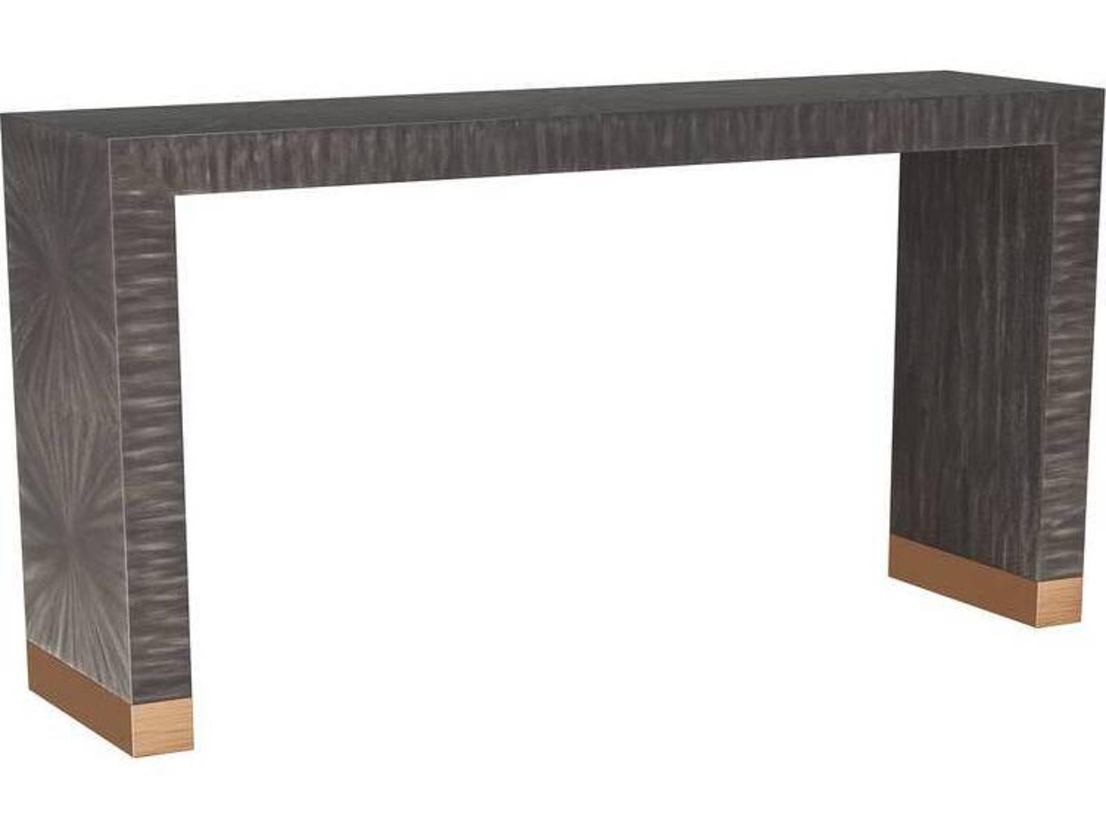 Andreas Console Table Dark Gray Straw Marquetry