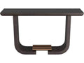 Ralston Console Table Charcoal Amara Veneer with Antique Brass