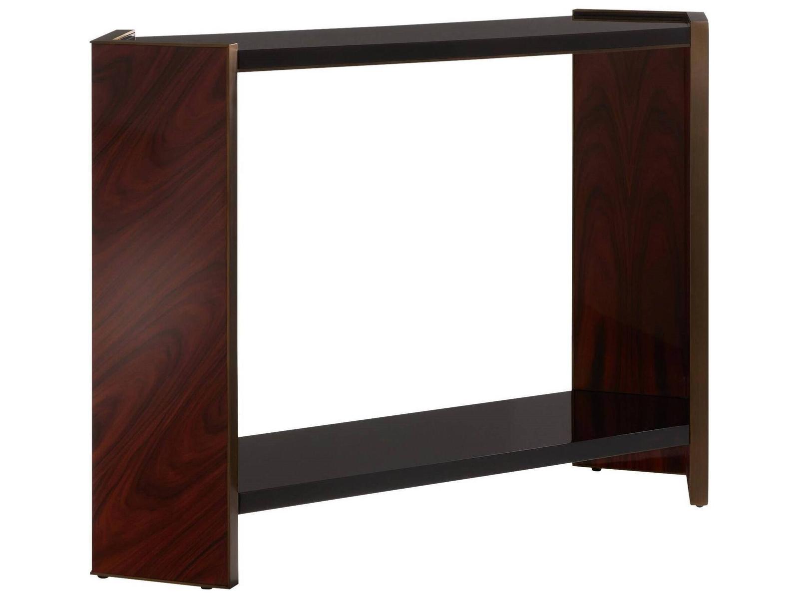 Rectangular Wood Black Red Console Table