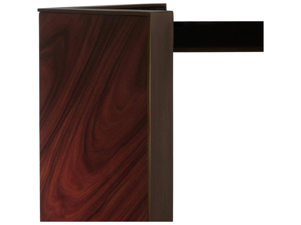 Rectangular Wood Black Red Console Table