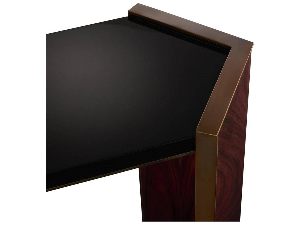 Rectangular Wood Black Red Console Table
