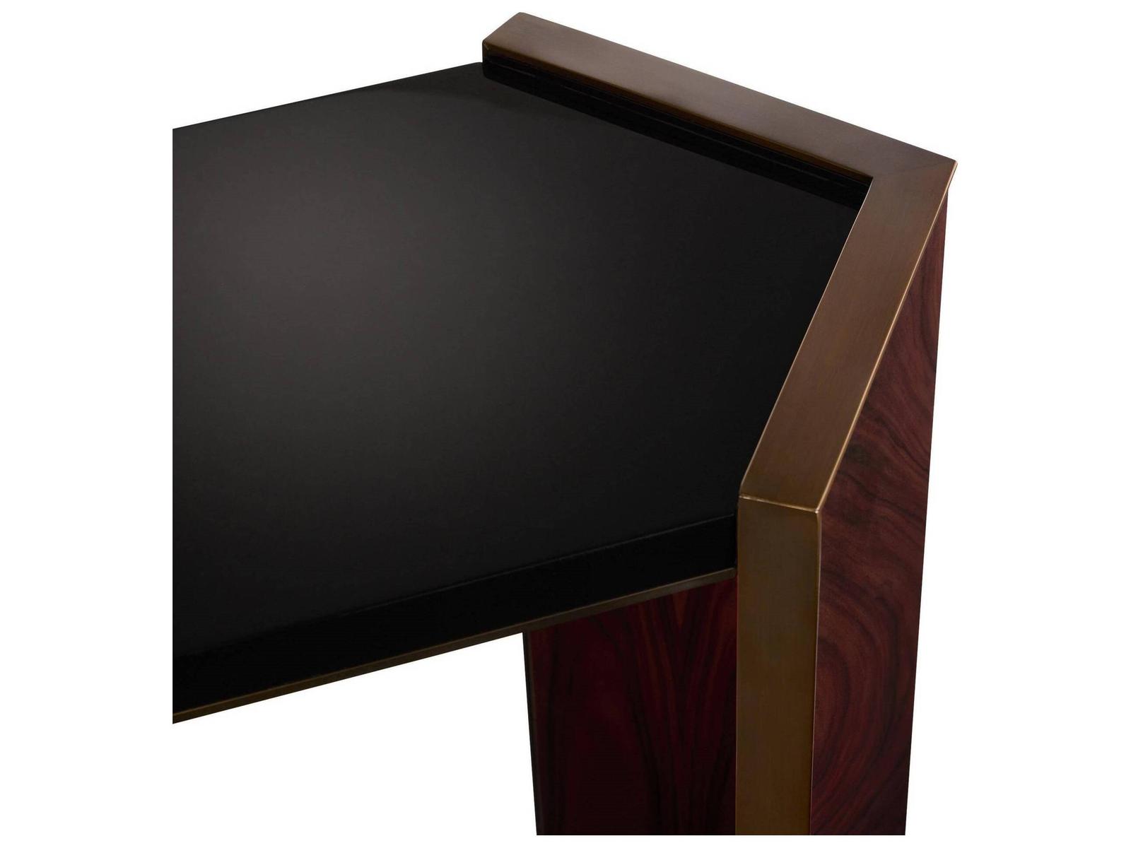 Rectangular Wood Black Red Console Table