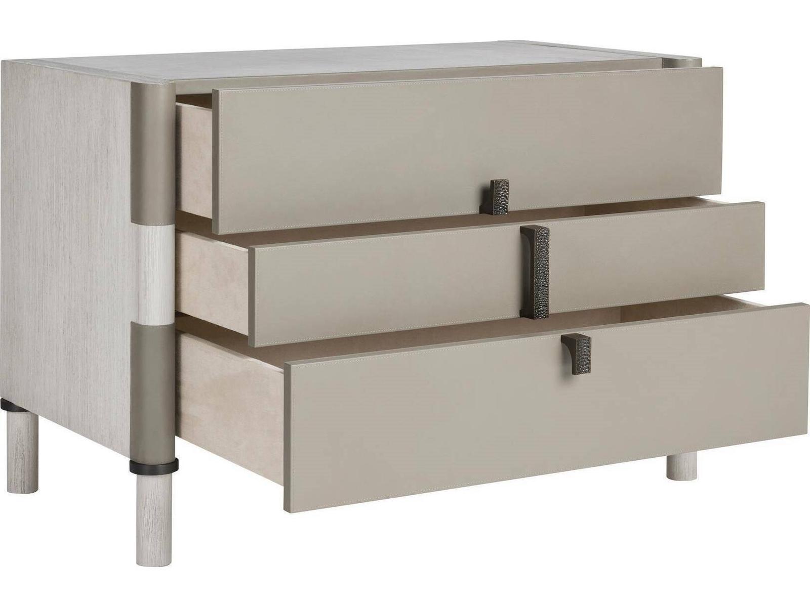 Rectangular Faux Leather Gray End Table