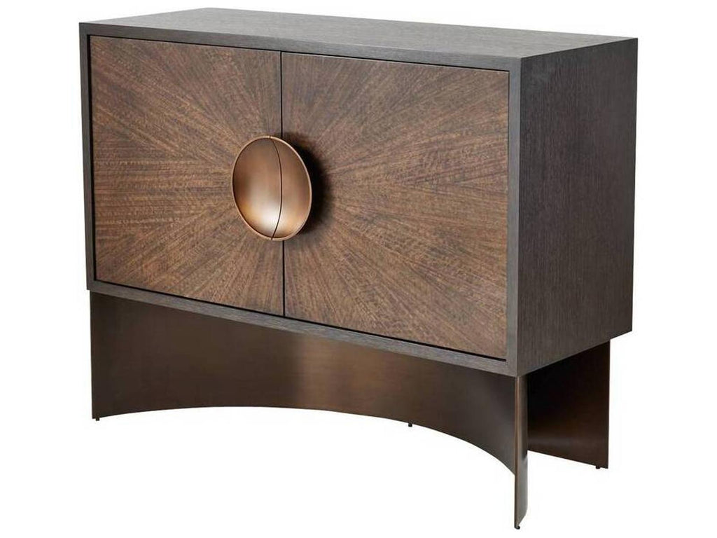 John Short Cabinet in Brindle Eucalyptus Veneer and Antique Brass