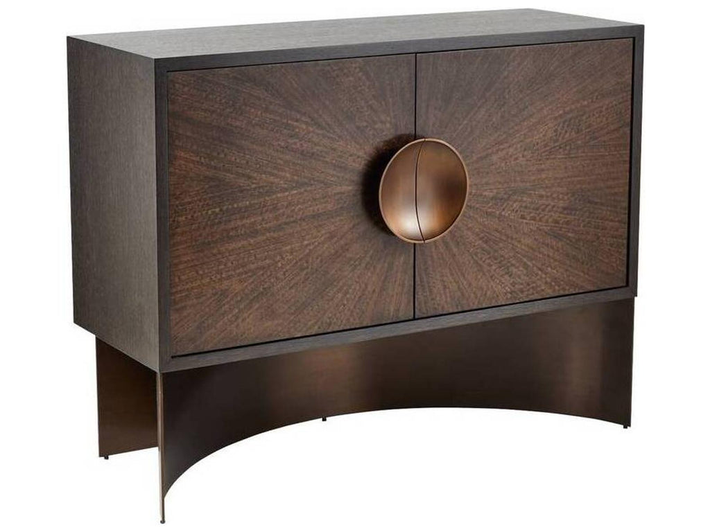 John Short Cabinet in Brindle Eucalyptus Veneer and Antique Brass