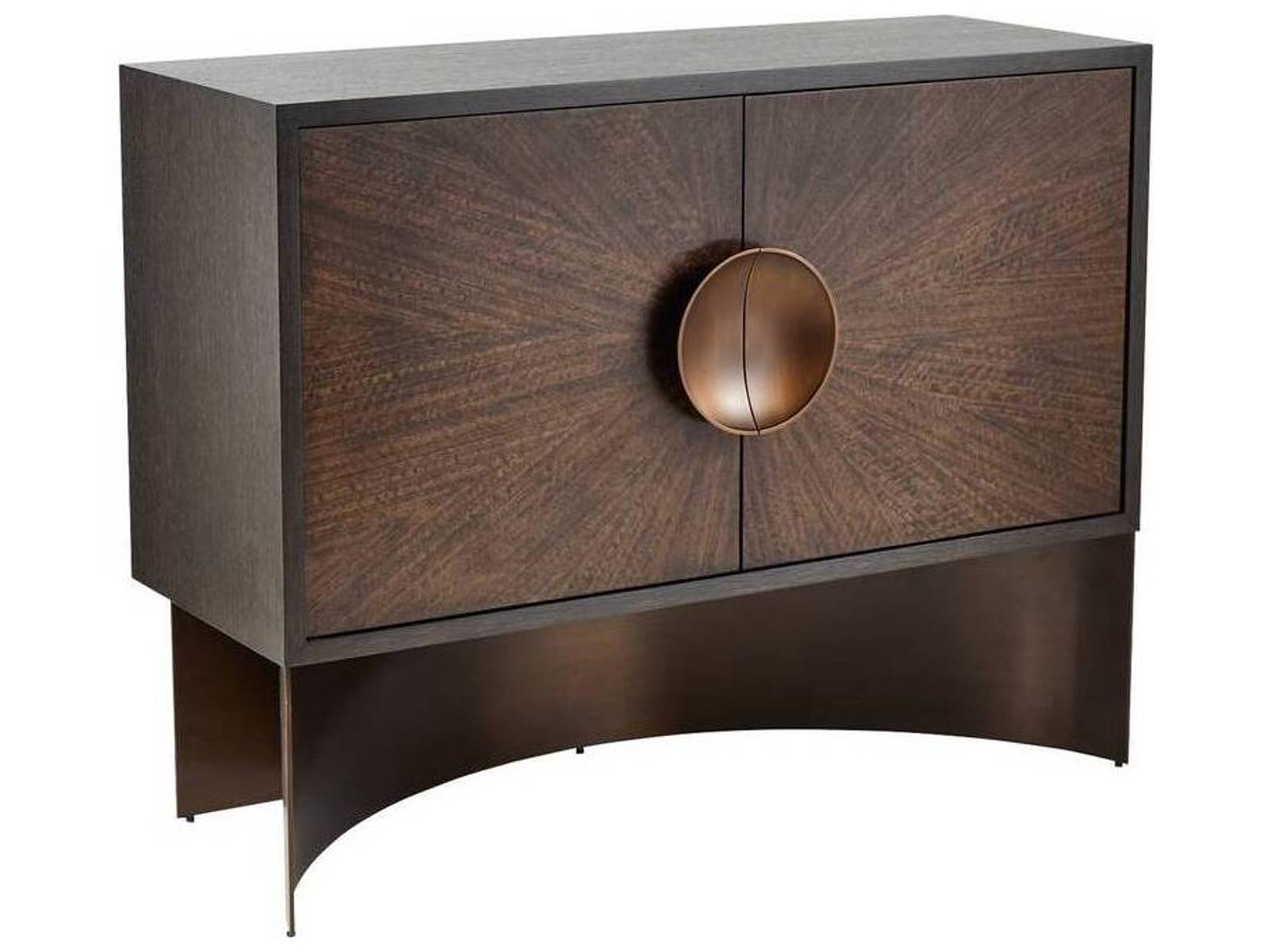 John Short Cabinet in Brindle Eucalyptus Veneer and Antique Brass