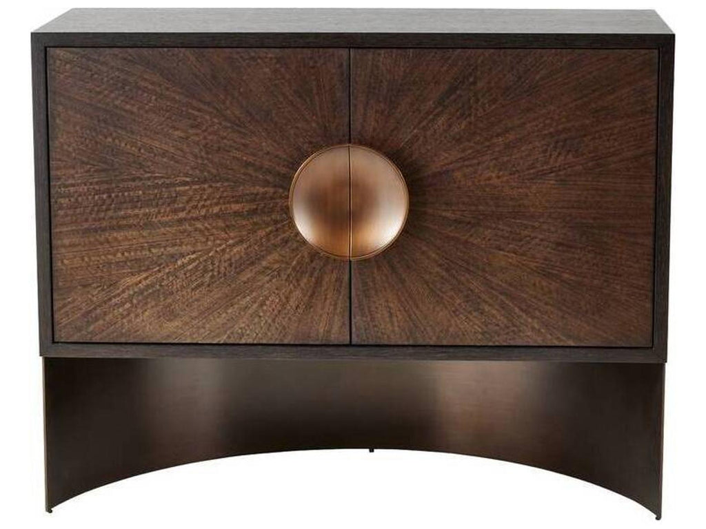 John Short Cabinet in Brindle Eucalyptus Veneer and Antique Brass