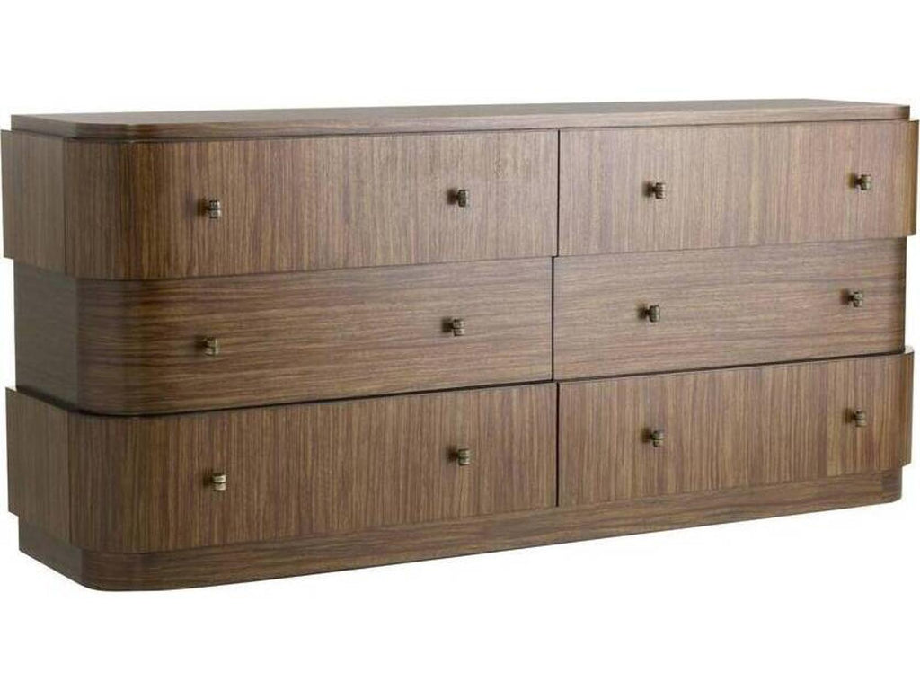 Jacques 6-Drawer Brindle Ofram Veneer Double Dresser