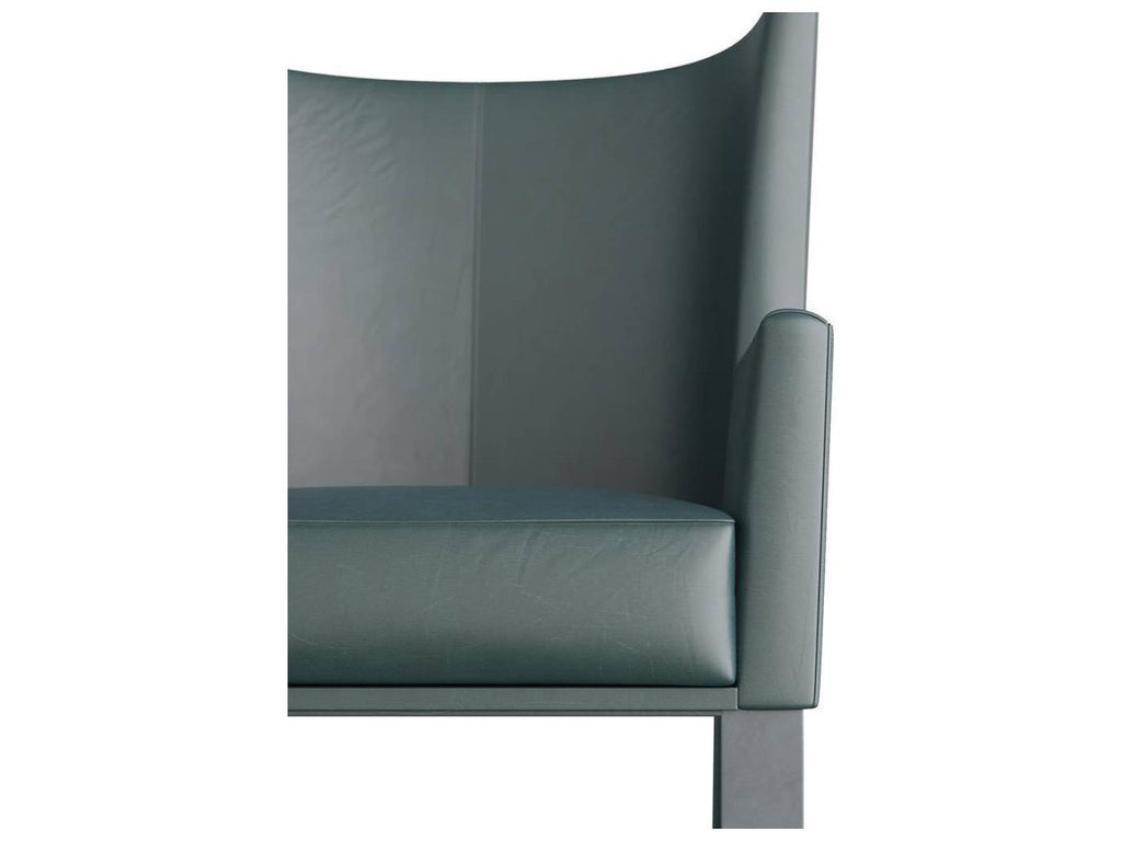 Gray Leather Accent Chair Bleu