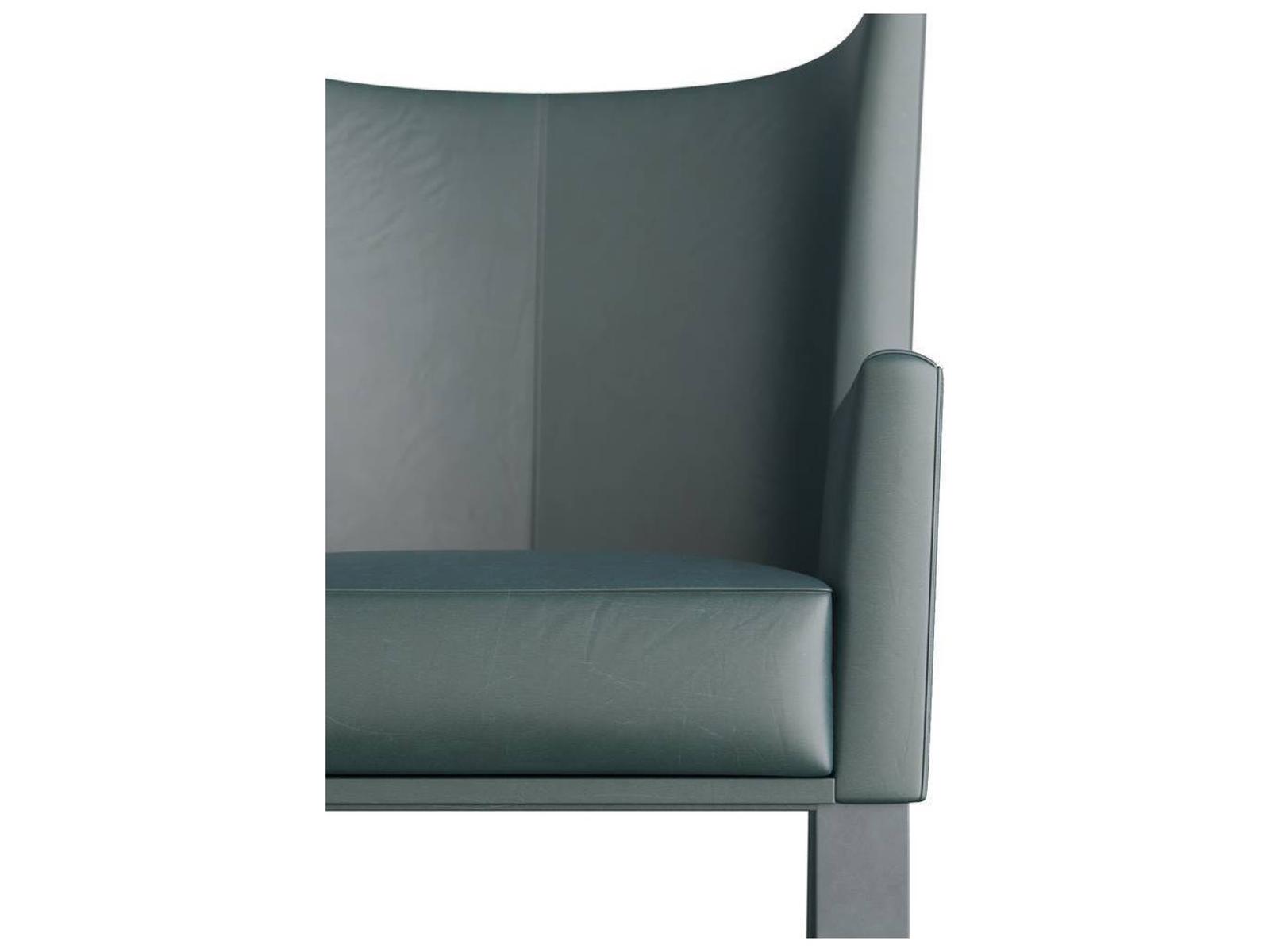 Gray Leather Accent Chair Bleu