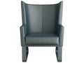Gray Leather Accent Chair Bleu