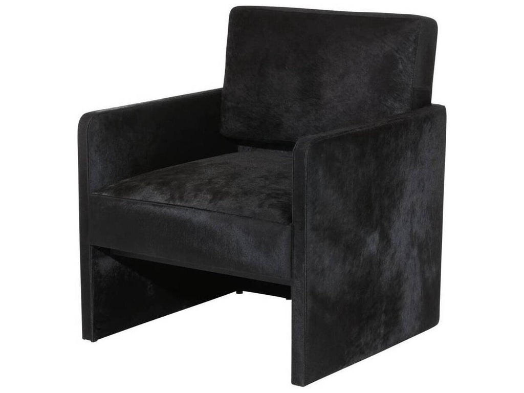 Devine Black Hair-on-Hide Accent Chair
