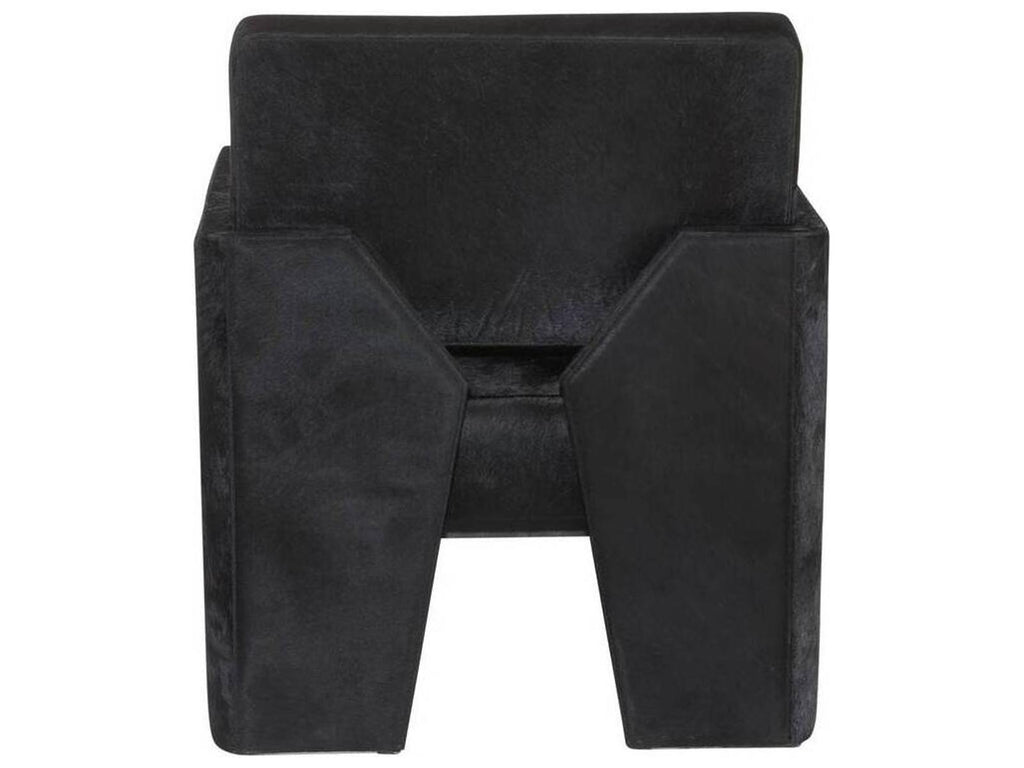 Devine Black Hair-on-Hide Accent Chair