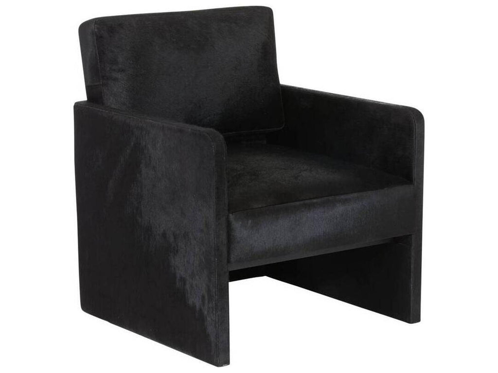 Devine Black Hair-on-Hide Accent Chair