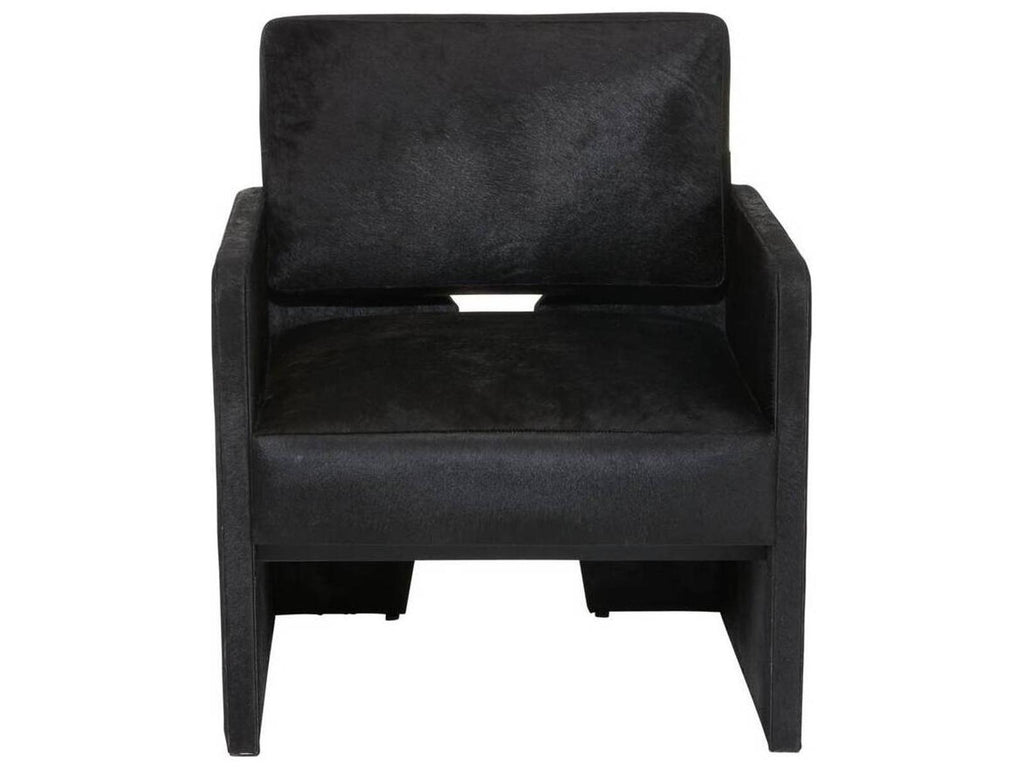 Devine Black Hair-on-Hide Accent Chair