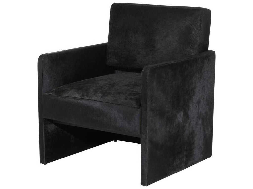 Devine Black Hair-on-Hide Accent Chair
