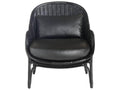 Bonnie Lounge Chair in Noir Vegan Leather