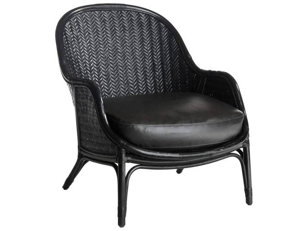 Bonnie Lounge Chair in Noir Vegan Leather