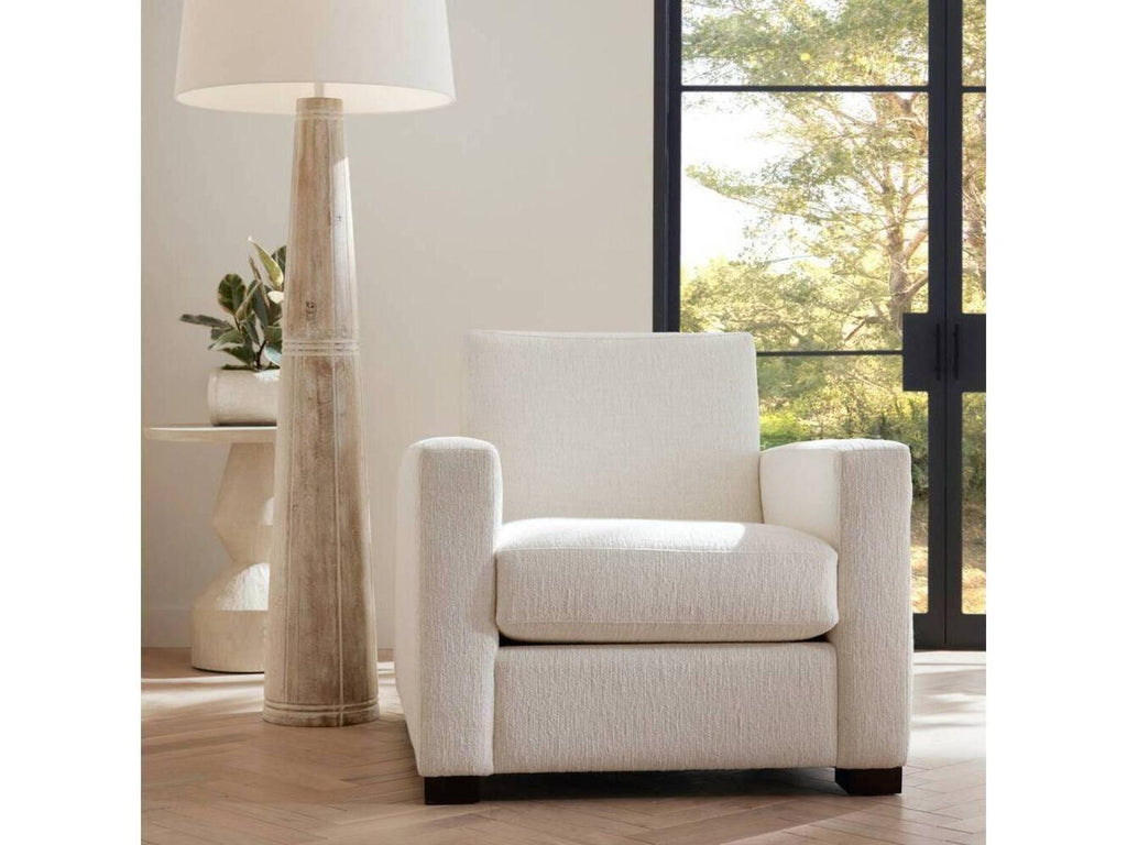 Dodson Cloud Bouclé Accent Chair in Ebony Wood