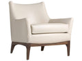 Cream Leather Accent Chair