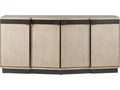 Cyrus Sculpted Hardware Credenza in Smoke Oak and Bronze