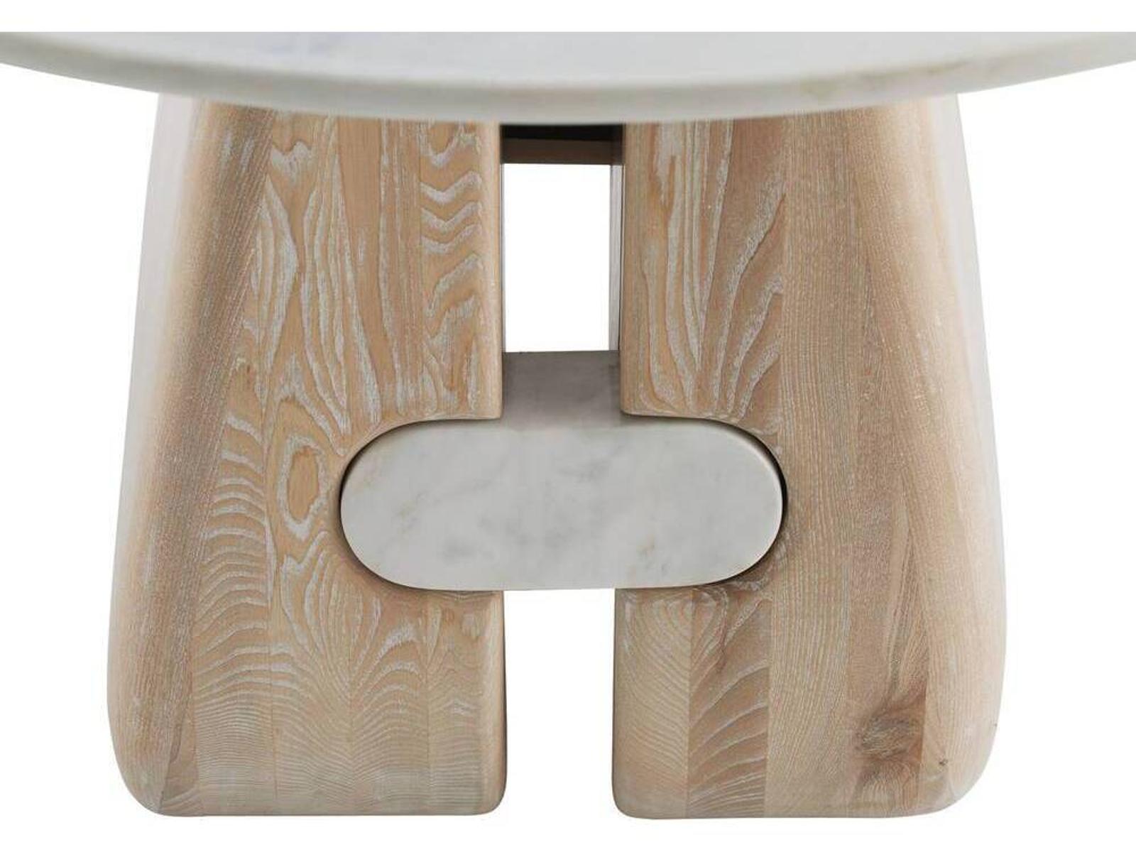 Round White Marble Dining Table