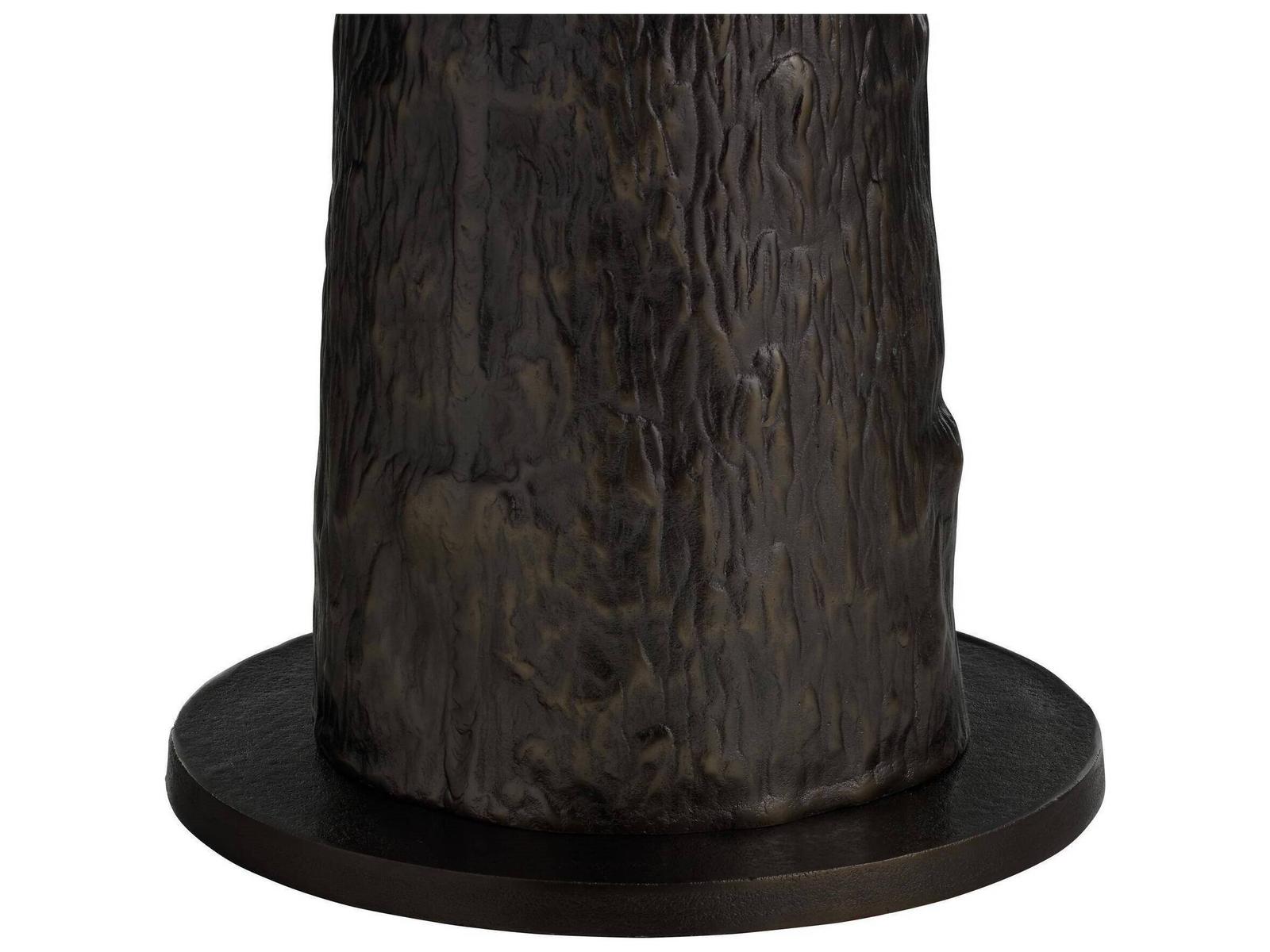 Round Marble White Black Console Table