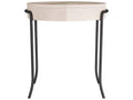 Mosquito Round Acrylic Ivory Blackened End Table