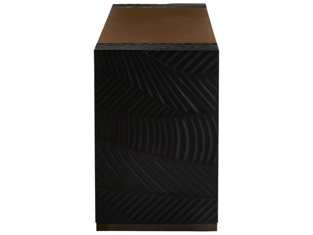 Rectangular Wood Brown Black Console Table