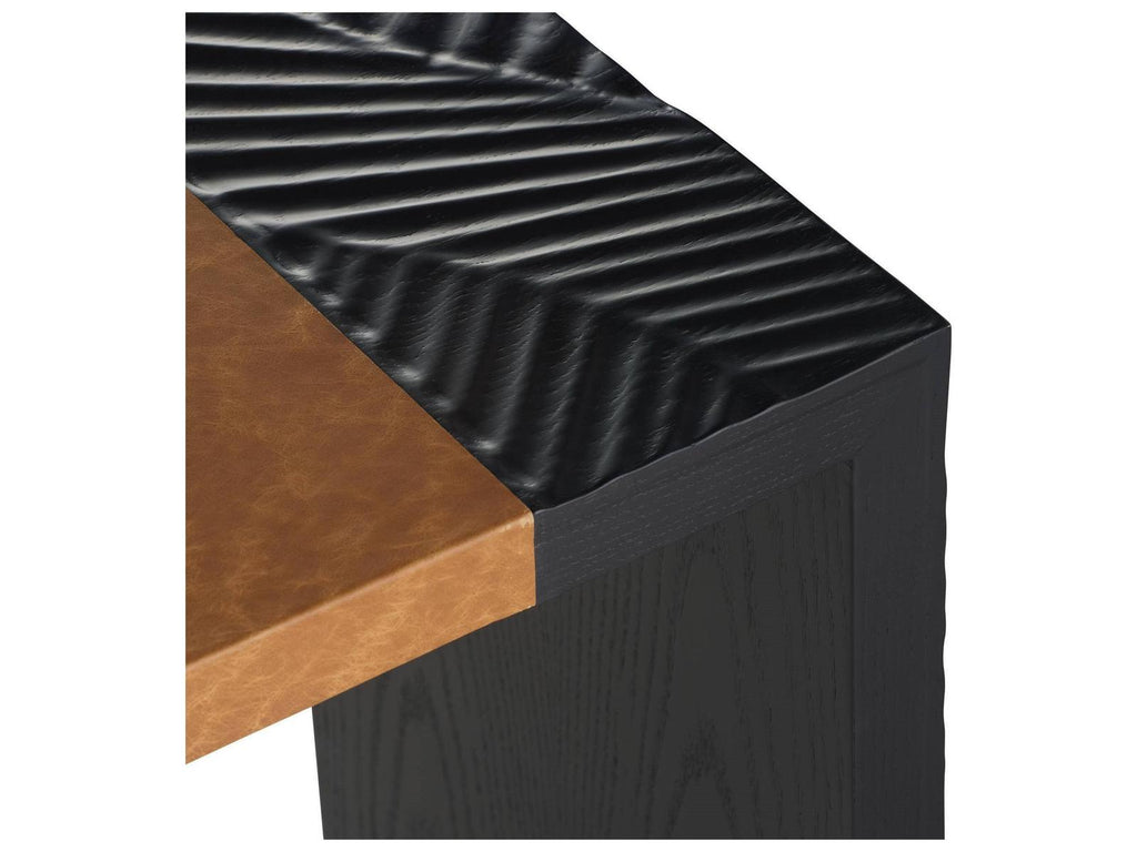 Rectangular Wood Brown Black Console Table