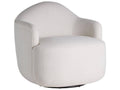 Swivel White Accent Chair