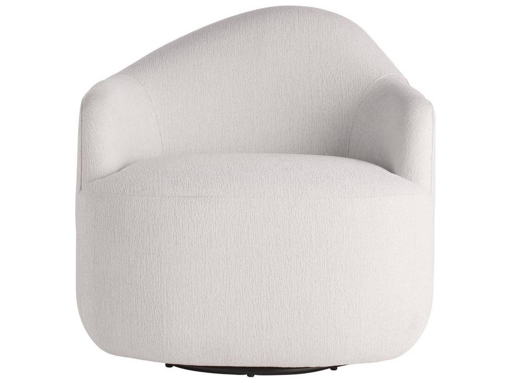 Swivel White Accent Chair
