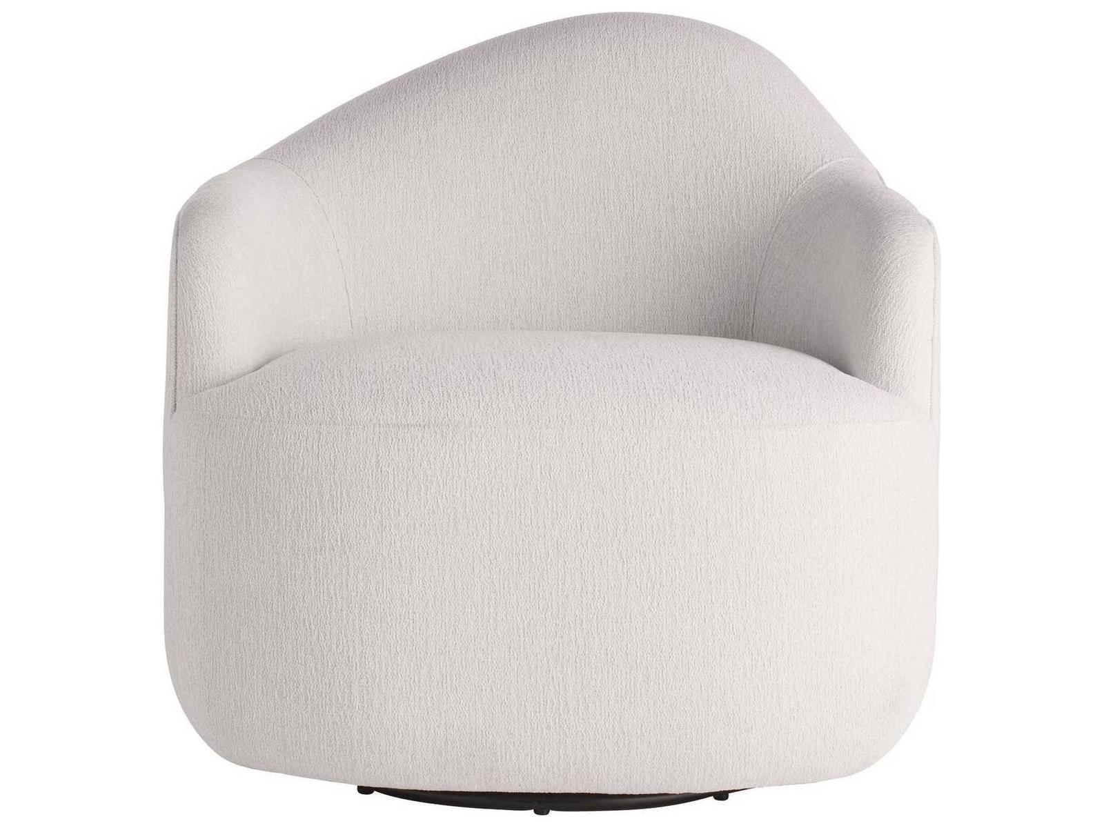 Swivel White Accent Chair