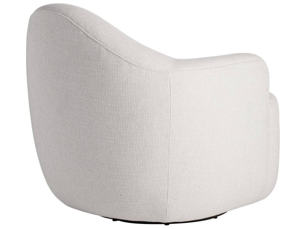 Swivel White Accent Chair