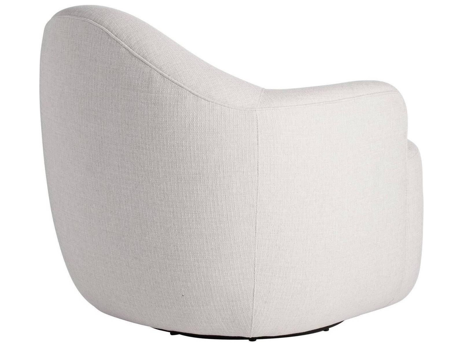 Swivel White Accent Chair