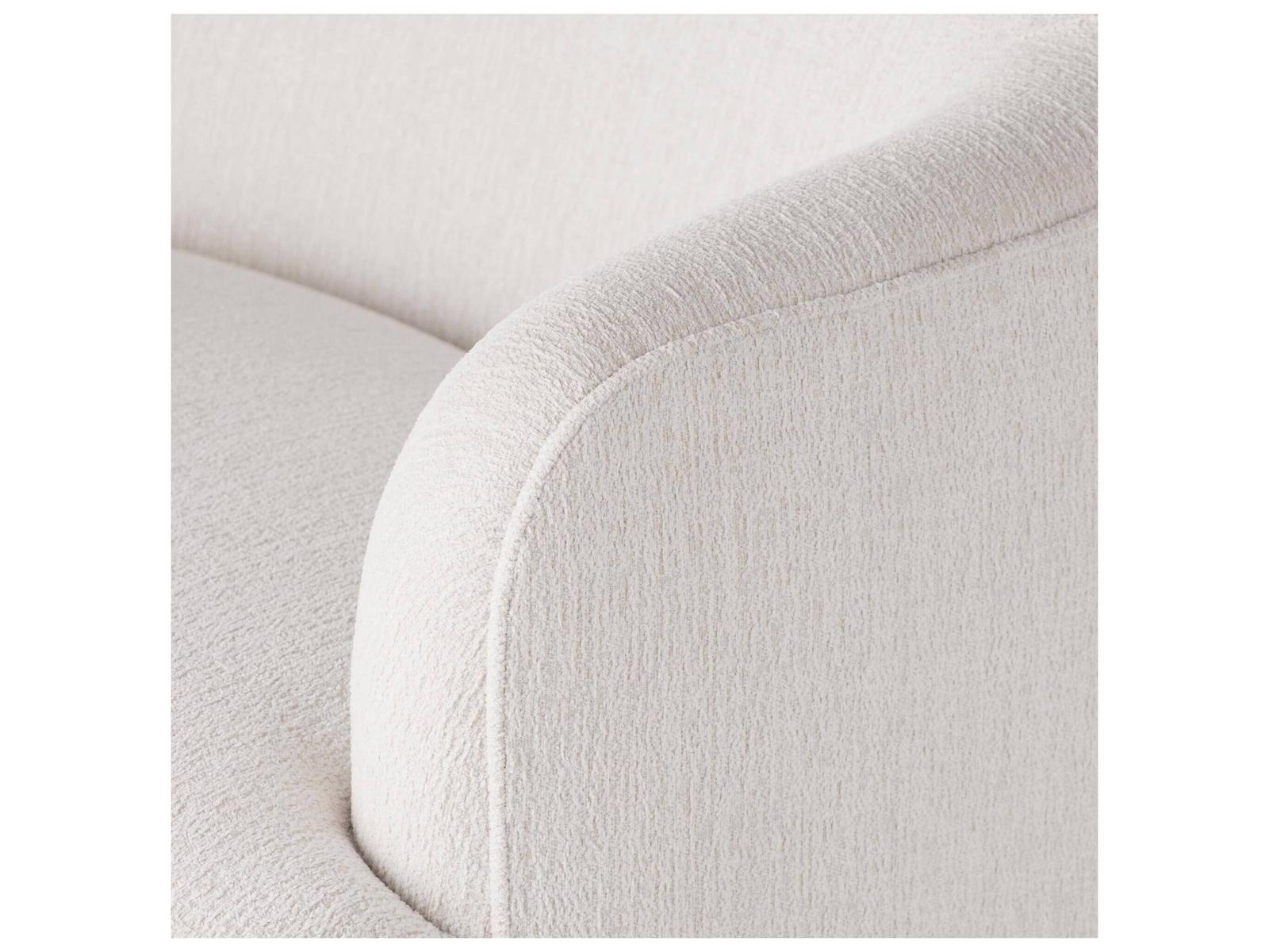 Swivel White Accent Chair