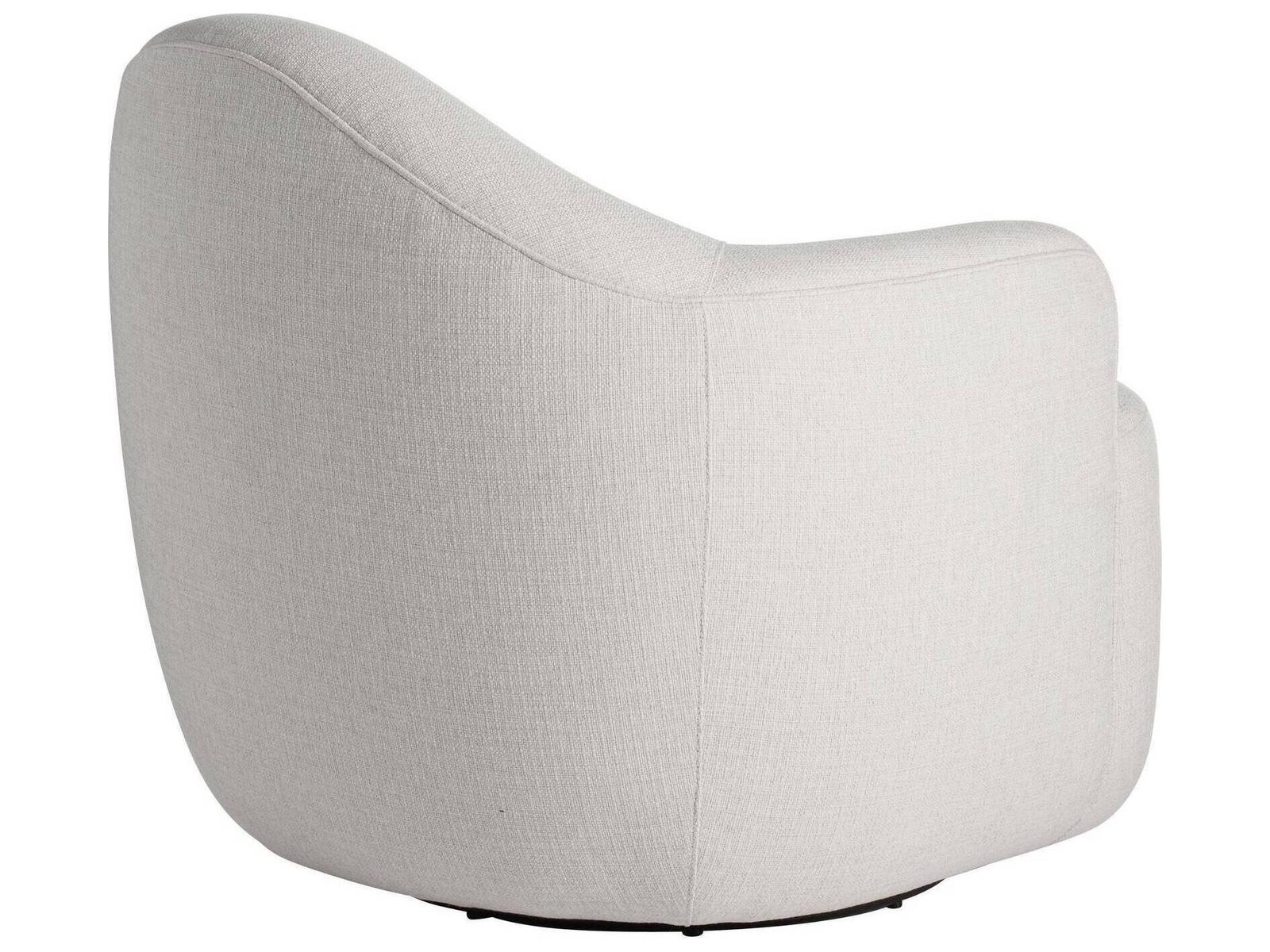 Swivel White Accent Chair
