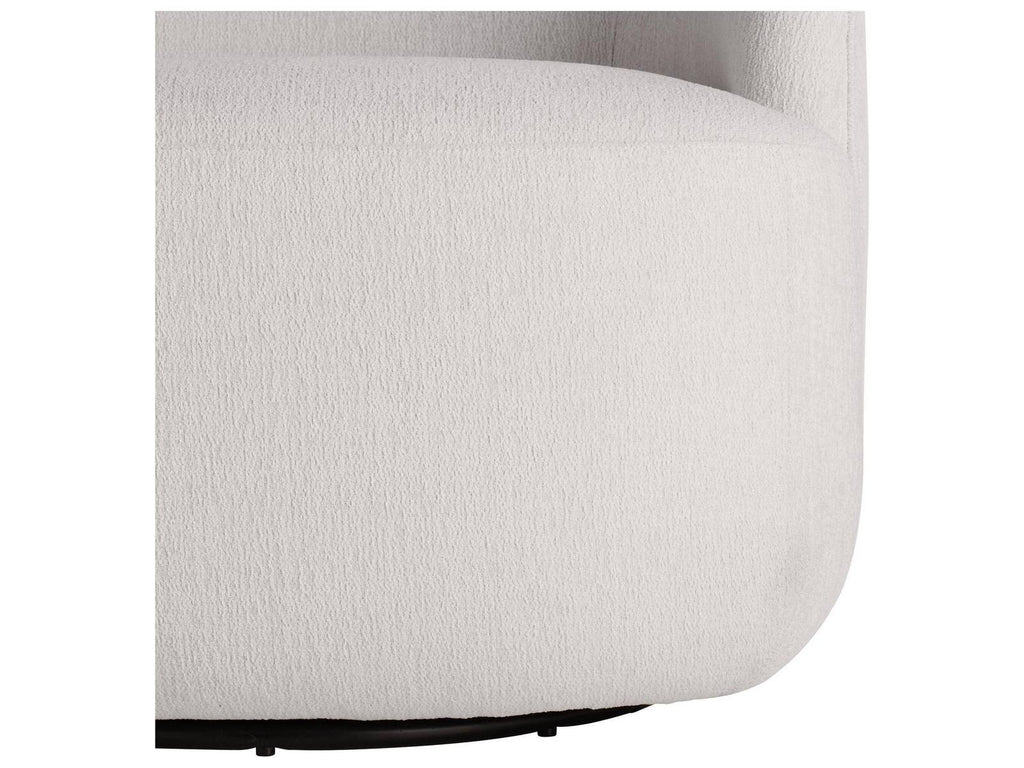 Swivel White Accent Chair