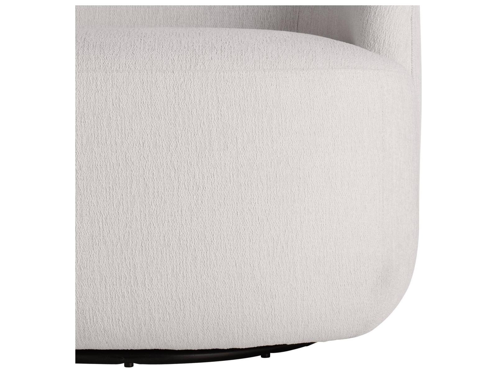 Swivel White Accent Chair