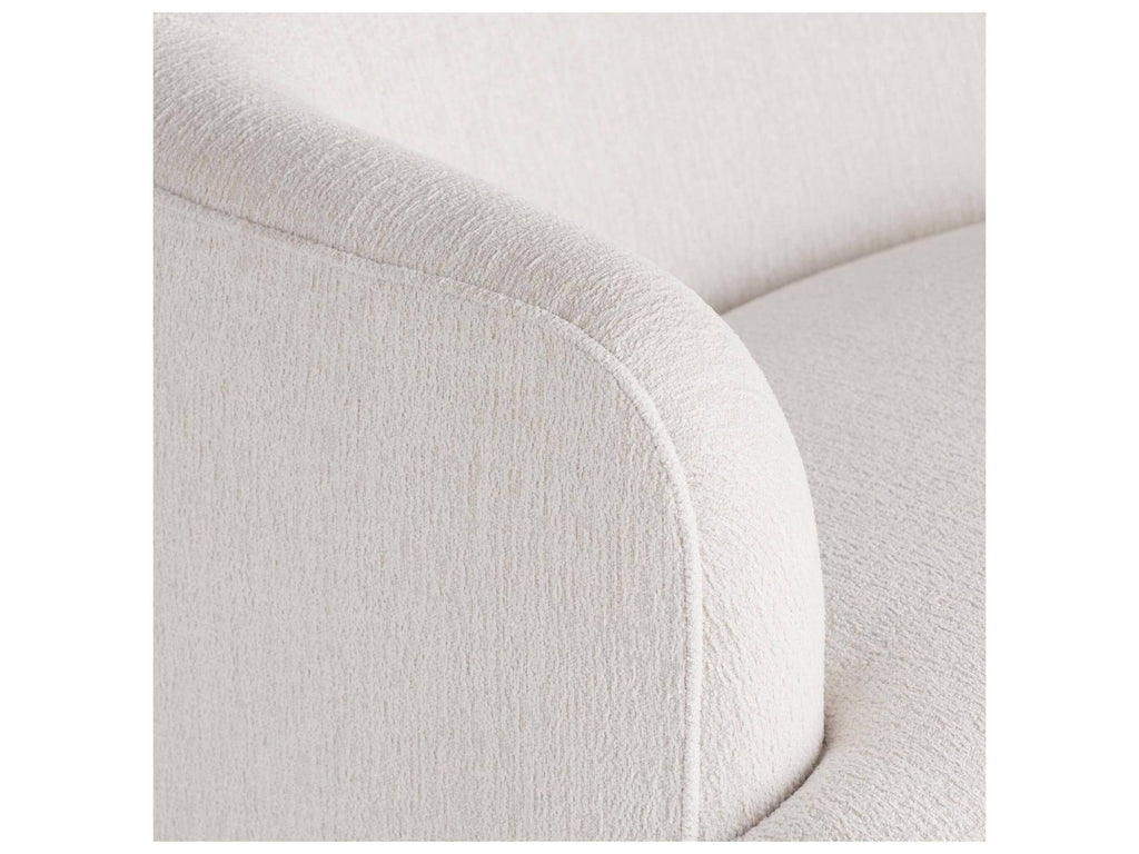 Swivel White Accent Chair