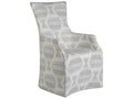 Home Juliet Upholstered Dining Arm Chair with Casters in Wheat Fabric