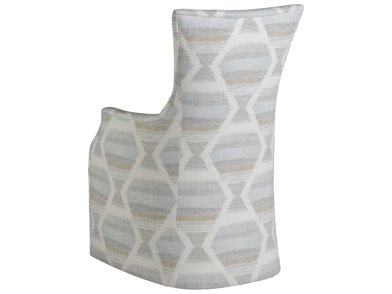 Home Juliet Upholstered Dining Arm Chair with Casters in Wheat Fabric