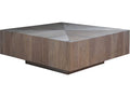 Verite Square Wood Cocktail Table in Gold Finish