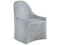 Lily Upholstered Dining Side Chair with Casters in Misty Gray
