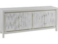 Home Elation White Media Console Table Faux Horn Resin