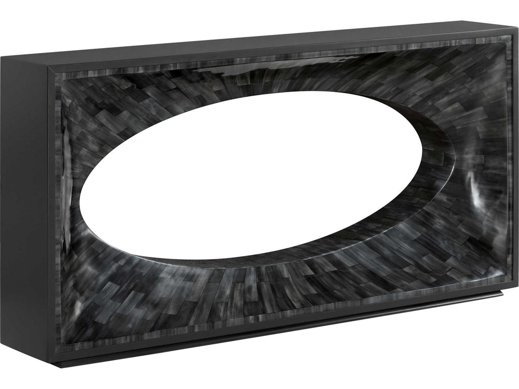 Home Signature Designs Elation Rectangular Console Table Dark Gray Bone