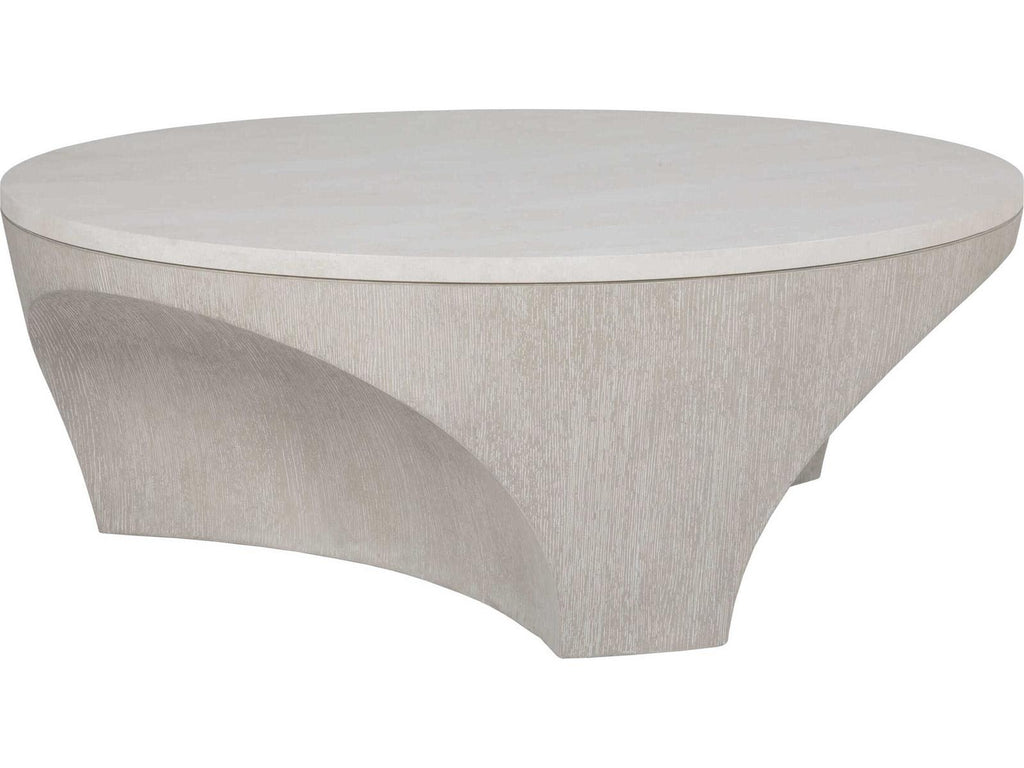 Mar Monte Round Coffee Table with Anticato Marble Top and Cast Base