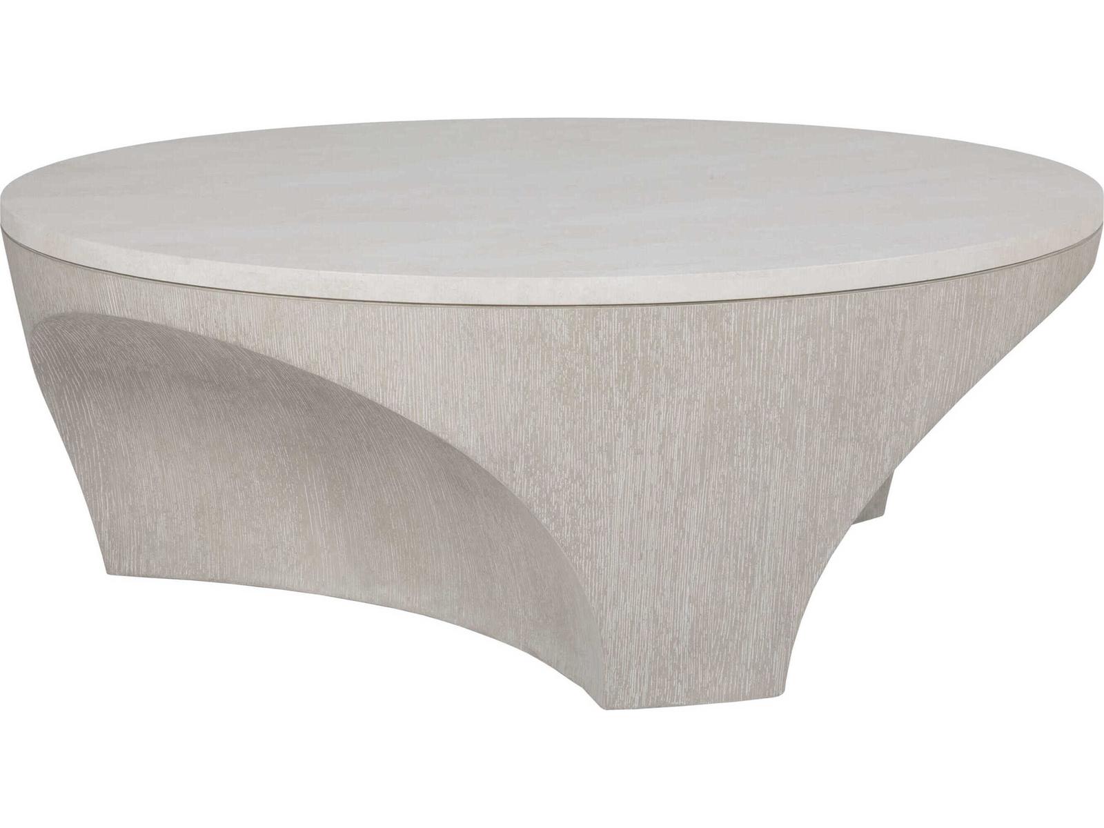 Mar Monte Round Coffee Table with Anticato Marble Top and Cast Base